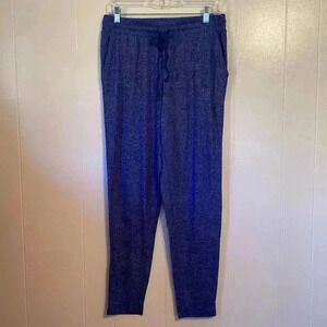 Natori Heathered Blue Drawstring Jogger Pants Size Medium.